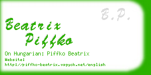 beatrix piffko business card